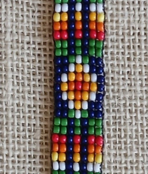 Red, Green & Yellow Loom Woven Seed Bead Bracelet
