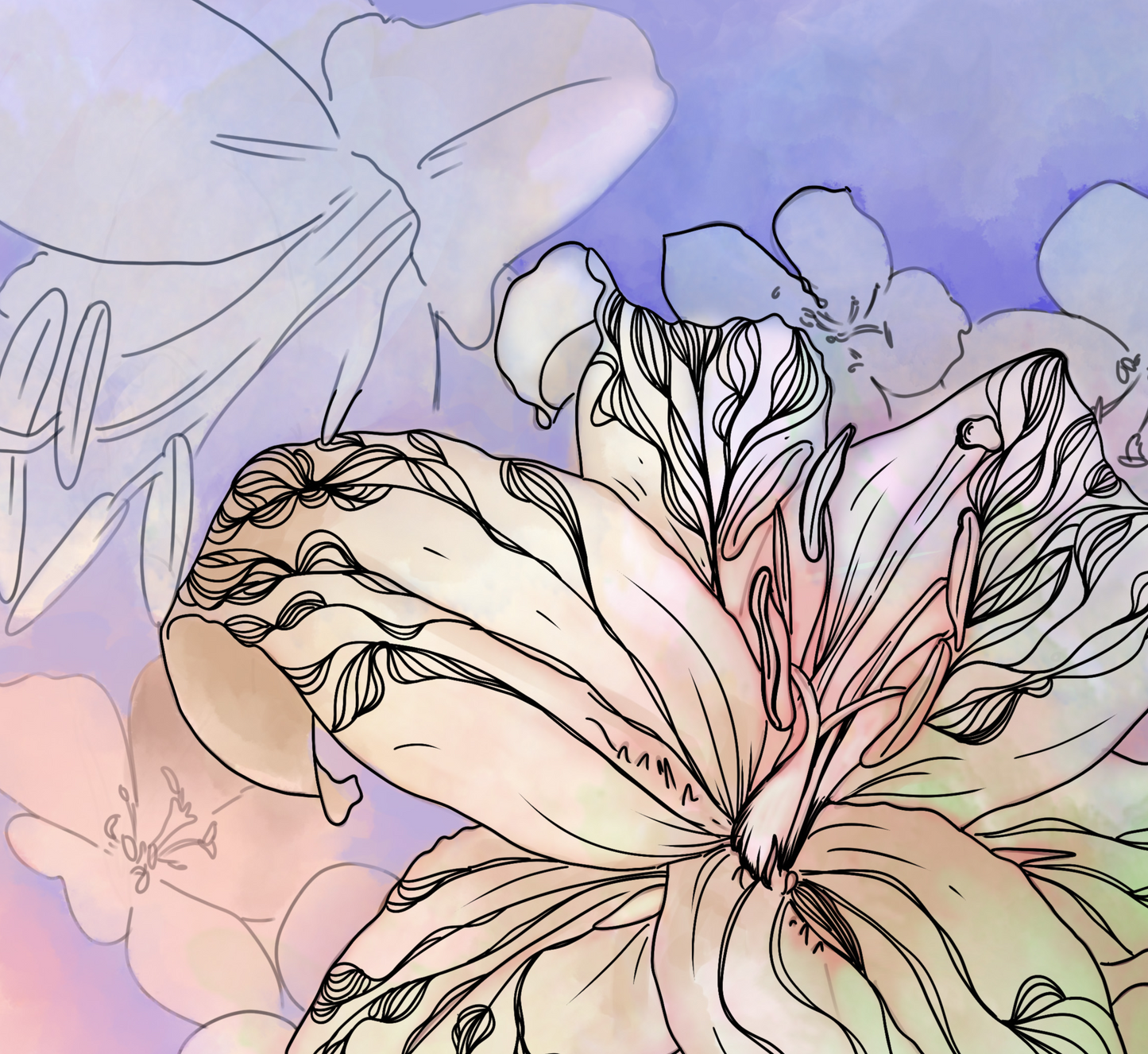 Winding Flowers — Fine Art Print