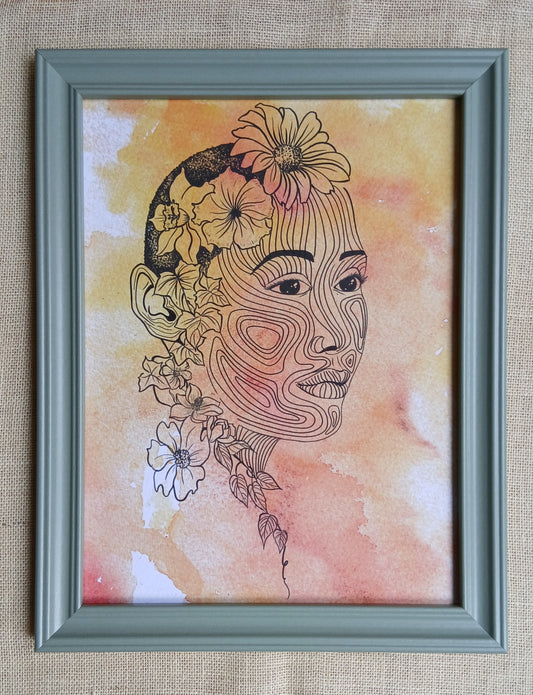 Flowers in Her Hair — Fine Art Print