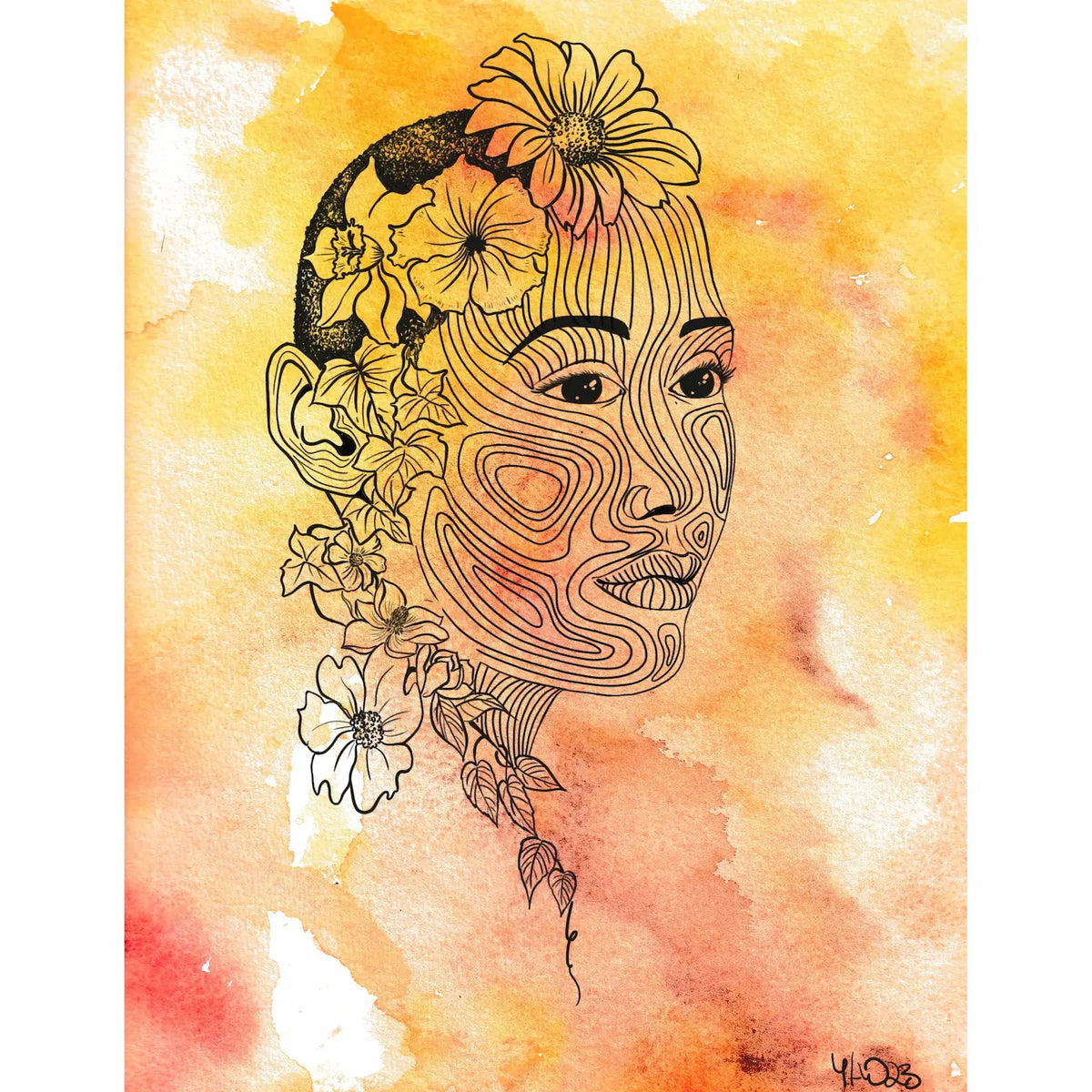 Flowers in Her Hair — Fine Art Print